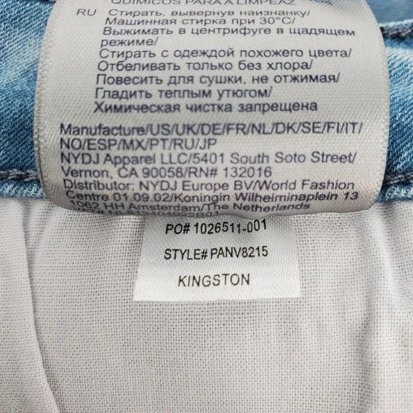 NYDJ Margot Girlfriend Kingston Jeans Light Wash Denim Crop Pants Womens 8P - Picture 6 of 8